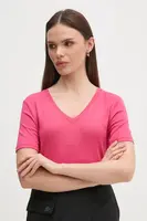 Bavlněné tričko United Colors of Benetton růžová barva, 3GA2E4230