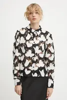 Košile Bruuns Bazaar dámská, černá barva, regular, s klasickým límcem, BBW4250