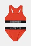 Dvoudílné dětské plavky Calvin Klein Jeans červená barva, KY0KY00091