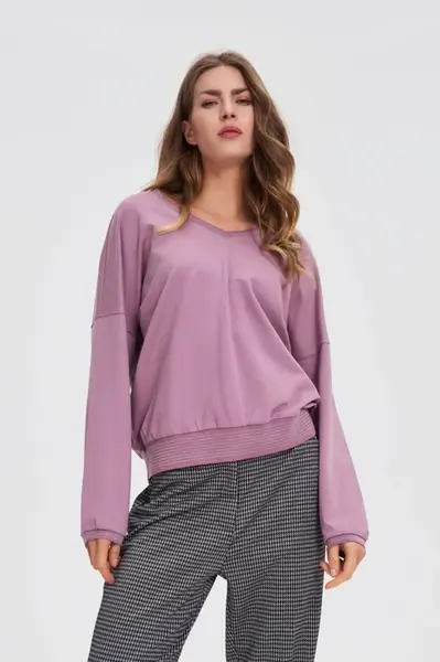 Marisse WOMEN'S SWEATSHIRT Z-BL-4801 D.PINK