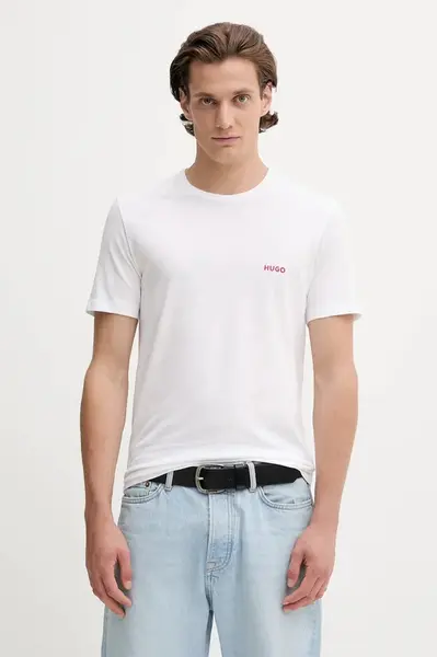 Bavlněné tričko HUGO T-SHIRT RN TRIPLET P 3-pack