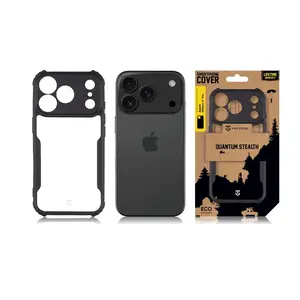 Zadní kryt Tactical Quantum Stealth pro Apple iPhone 17 Pro, transparentní černá