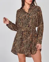 Resti women's mini dress in a'la zebra pattern