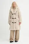 Kabát MUNTHE LESSIAH béžová barva, 253152425342