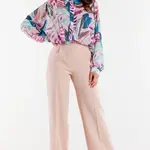 Awama Woman's Shirt A513 Pink/Flowers