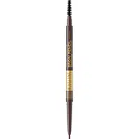 Eveline Cosmetics Micro Precise vodeodolná ceruzka na obočie s kefkou 2 v 1 odtieň 03 Dark Brown 4 g