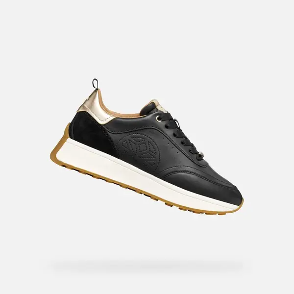 Black women's sneakers Geox Amabel - Women's