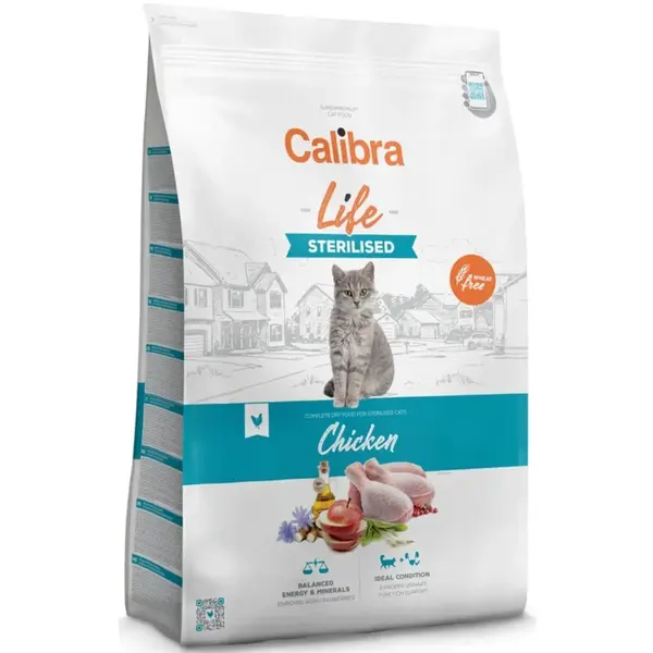 Calibra Cat Life Sterilised Chicken 1,5 kg | Granule pre mačky