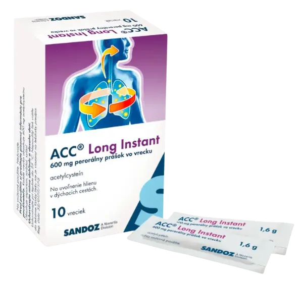 ACC Long Instant 600 mg prášok vo vrecku 10 ks