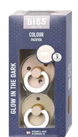BIBS Colour Cumlíky z prírodného kaučuku - veľkosť 3, Blush nočný/Vanilla nočný 2 ks