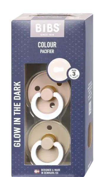BIBS Colour Cumlíky z prírodného kaučuku - veľkosť 3, Blush nočný/Vanilla nočný 2 ks