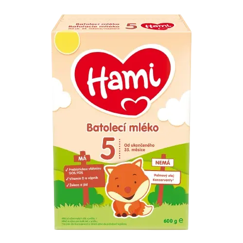 HAMI 5 Batoľacie mlieko od uk. 35. mesiaca 600 g