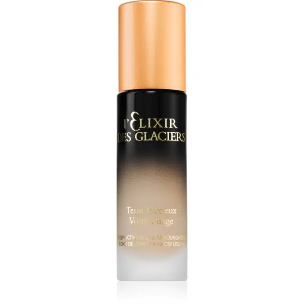 Valmont l' Elixir des Glaciers Teint Précieux vysoko krycí make-up pre vyhladenie pleti a minimalizáciu pórov odtieň Sandy Beige in Paris 30 ml