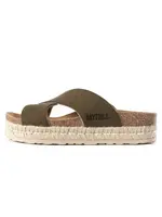 Bayton Šľapky 'Penelope'  nebielená / svetlohnedá / kaki / čierna