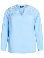 Zizzi Blúzka 'MOFELIA'  nebielená / svetlomodrá