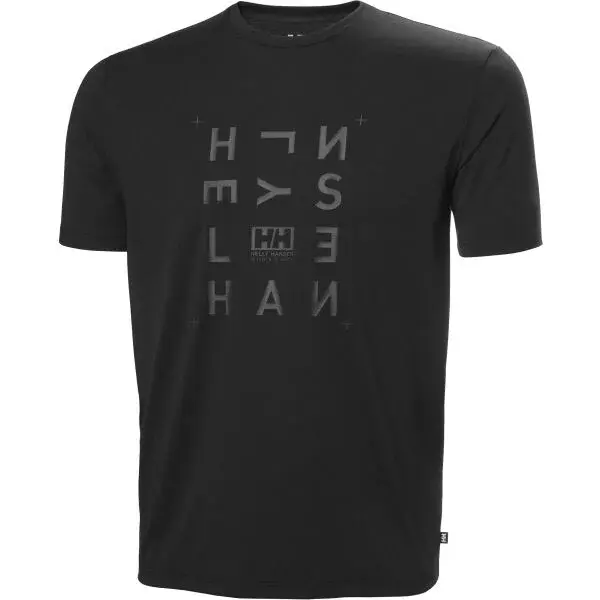 Helly Hansen SKOG GRAPHIC Pánske tričko, čierna, veľkosť