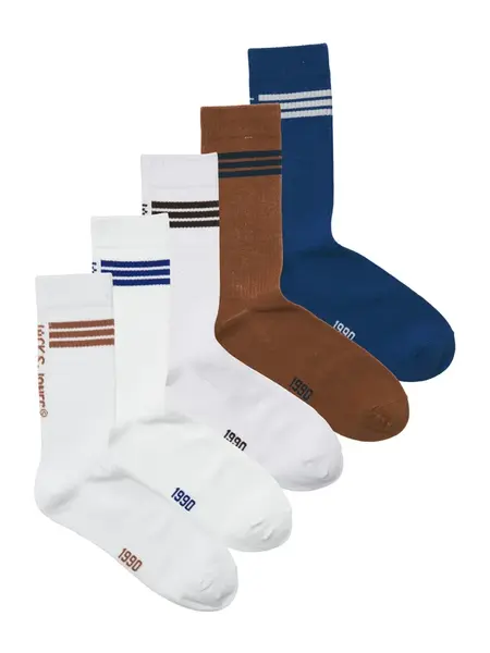 JACK & JONES Ponožky 'JACJACE'  tmavomodrá / hnedá / rubínová / biela