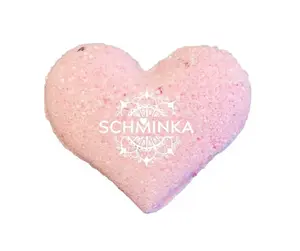 Schminka Šumivé máslové srdíčko do koupele Růže 45 g