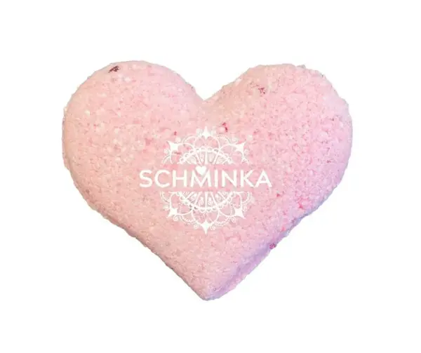 Schminka Šumivé máslové srdíčko do koupele Růže 45 g