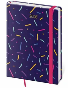 Týdenní diář 2026 A5 Vario Sprinkles s gumičkou