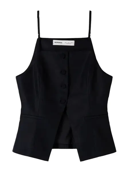 Bershka Blúzka  čierna