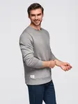Ombre BASIC men's sweatshirt with round neckline - grey