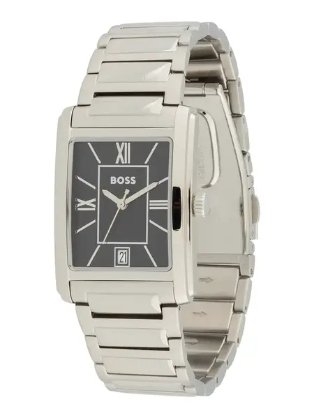 BOSS Analógové hodinky 'Principle dress'  čierna / strieborná
