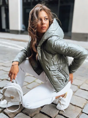 Dámská prošívaná bunda LILYWOOL Barva zelená DSTREET