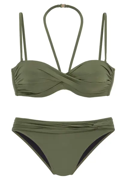 LASCANA Bikiny  olivová