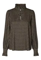 Dea Kudibal Blúzka 'Merledea'  béžová / hnedá / čierna