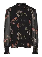 VERO MODA Blúzka 'Smilla'  olivová / ružová / hrdzavo červená / čierna