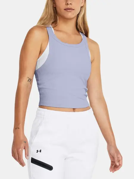 Under Armour Tílko Meridian Rib Crop Tank-PPL - Dámské
