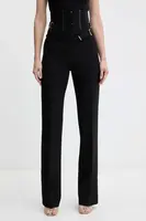 Kalhoty Pinko dámské, černá barva, zvony, high waist, 105654 A2QV