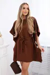 Šaty batwings Oversize hnědé