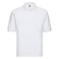 Men's White Polycotton Polo Shirt Russell