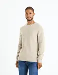 Béžový pánsky basic sveter Celio Femoon