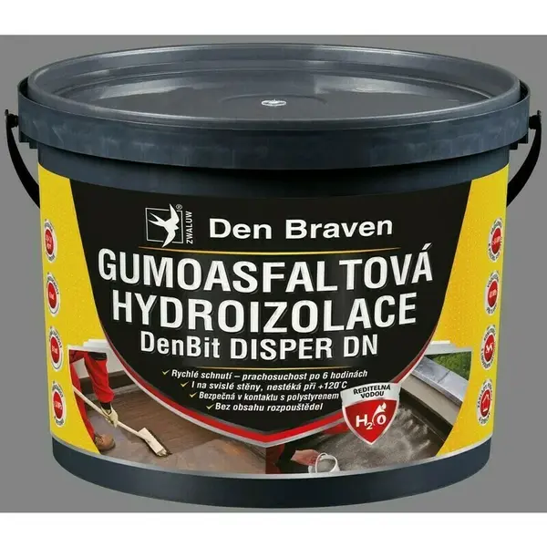 Hydroizolácia gumoasfaltová Den Braven DenBit DisperDN 5 kg