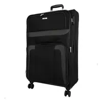 Veľký textilný kufor na kolieskach Skyline Orlando 4w L Black