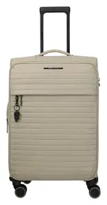 Stredný textilný kufor na kolieskach Travelite BARBARA Stepp M Satin nude