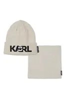 Detská bavlnená čiapka a šál Karl Lagerfeld