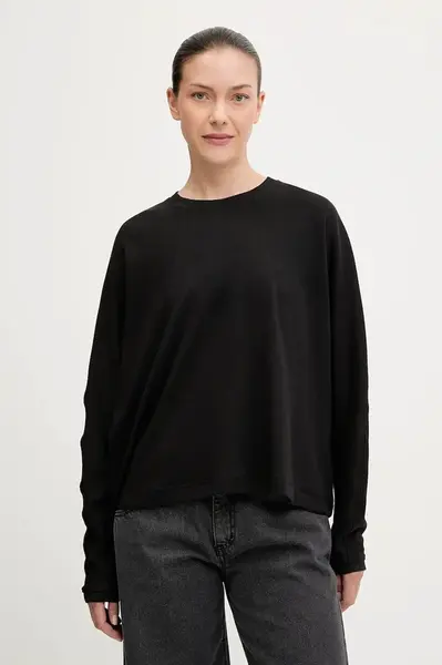 Bavlnené tričko s dlhým rukávom G-Star A line oversized