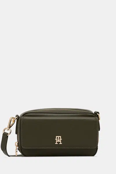 Kabelka Tommy Hilfiger zelená farba, AW0AW17680