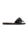 Kožené šľapky Kurt Geiger London Kensington Bow Flat Sandal