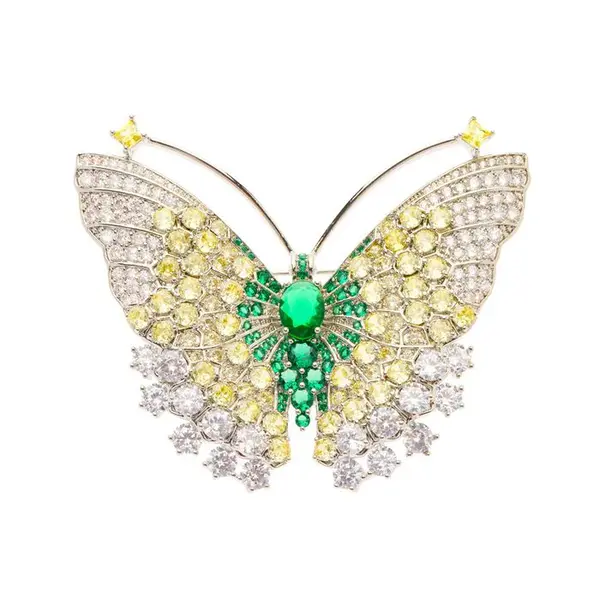 Oliver Weber Zářivá brož s krystaly Motýl Monarch 58058