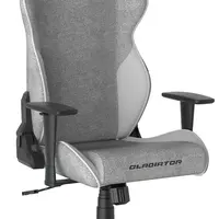 herní židle DXRacer GLADIATOR šedo-bílá, látková