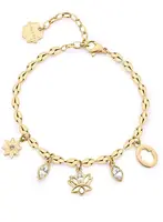 Brosway Jedinečný pozlacený náramek s přívěsky Chakra BHKB252