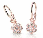 Cutie Jewellery Dětské náušnice z růžového zlata C2746-10-X-4 bílá
