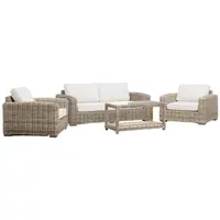 Livetastic SEDACÍ SESTAVA, dřevo, textil, přírodní barvy, světle šedá