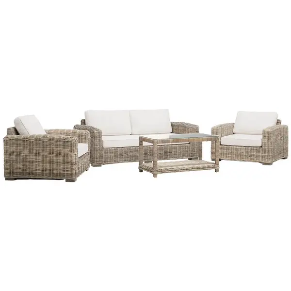 Livetastic SEDACÍ SESTAVA, dřevo, textil, přírodní barvy, světle šedá