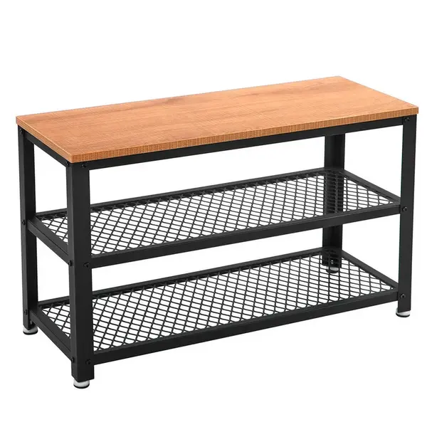 Boxxx REGÁL NA BOTY, černá, světle hnědá, 73/45/30 cm